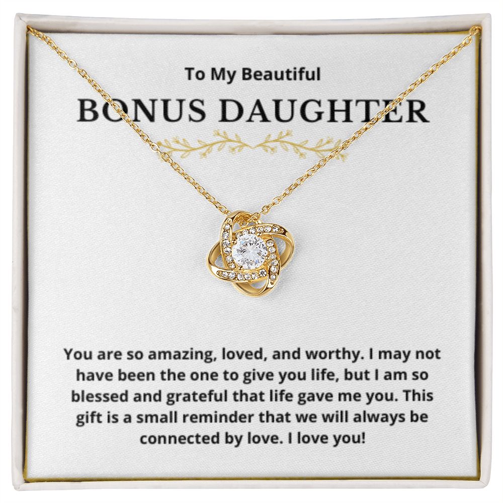 BONUS DAUGHTER gift for step daughter wedding gifts step daughter necklace gift to step daughter from bride groom stepmother BIRTHDAY gift