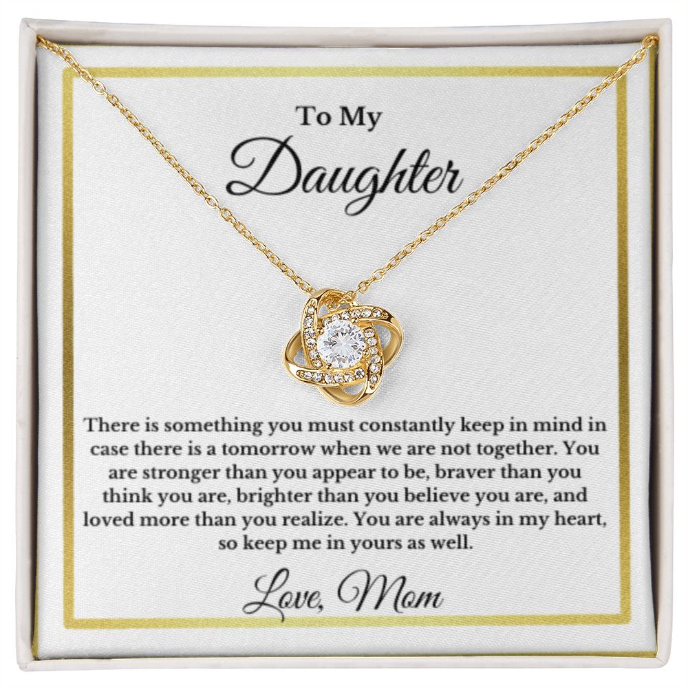 To My Daughter Necklace, Mom Daughter Necklace, Mother to Daughter Birthday Gift, Gifts to Daughter from Mom, Message Card Necklace, Minimalist Jewelry