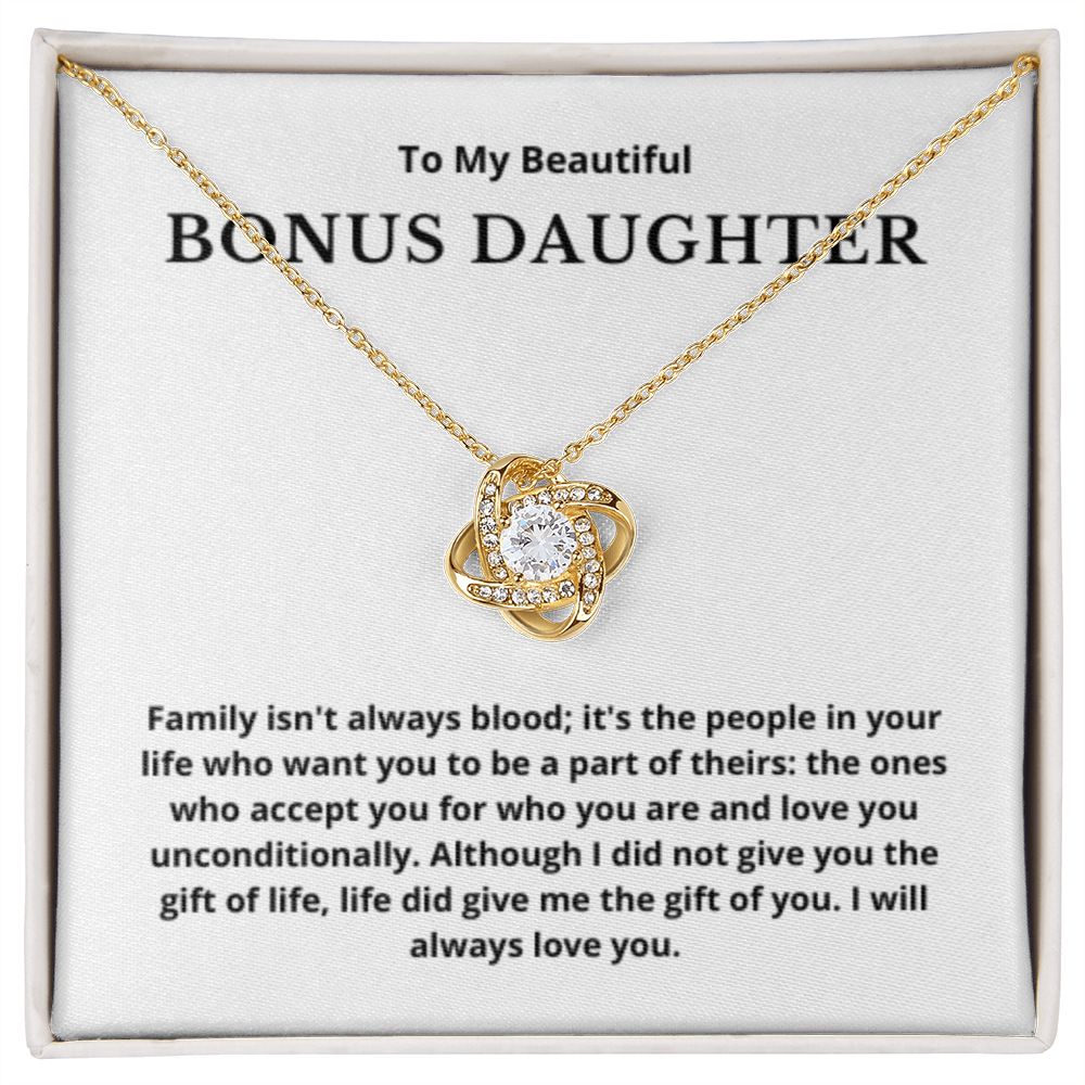 BONUS DAUGHTER gift for step daughter wedding gifts step daughter necklace gift to step daughter from bride groom stepmother BIRTHDAY gift