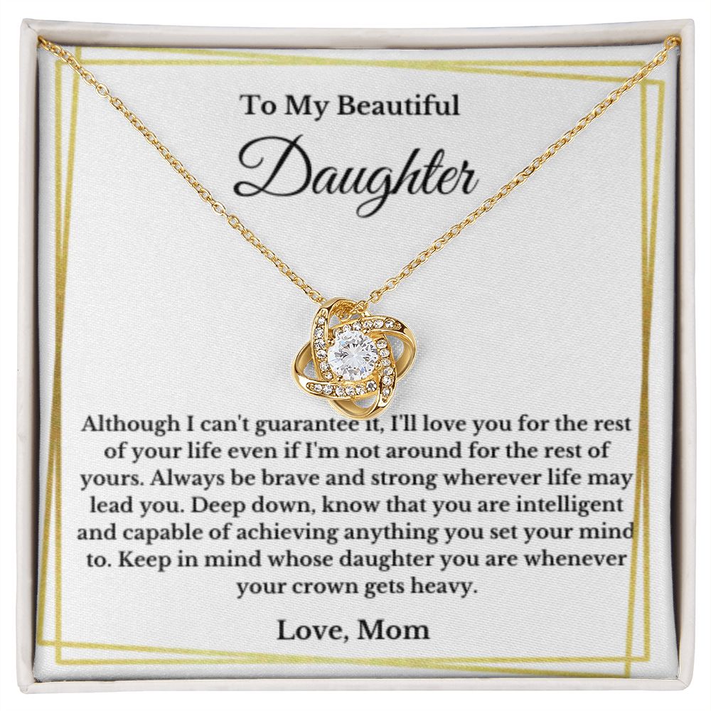 To My Daughter Necklace, Mom Daughter Necklace, Mother to Daughter Birthday Gift, Gifts to Daughter from Mom, Message Card Necklace, Minimalist Jewelry