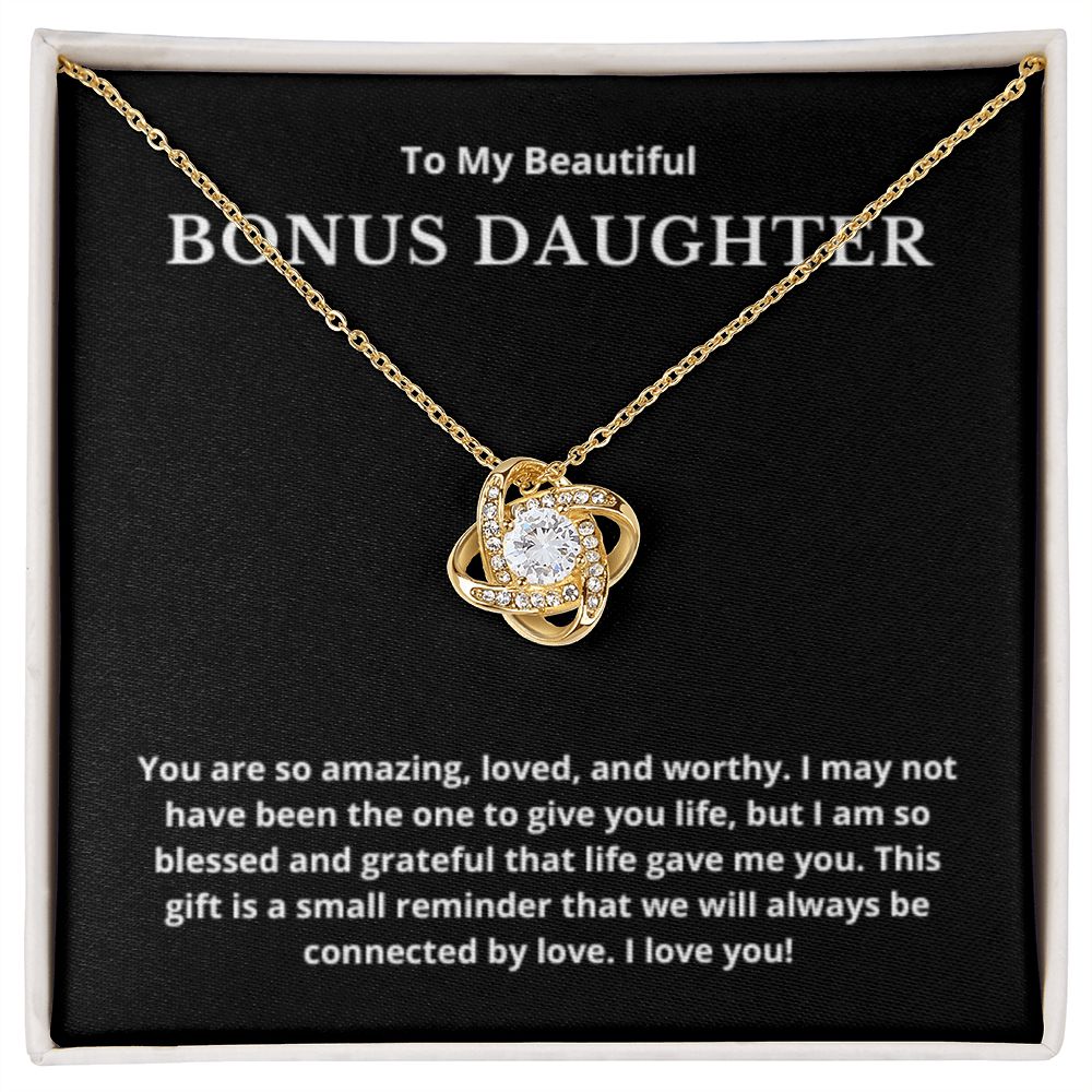 BONUS DAUGHTER gift for step daughter wedding gifts step daughter necklace gift to step daughter from bride groom stepmother BIRTHDAY gift