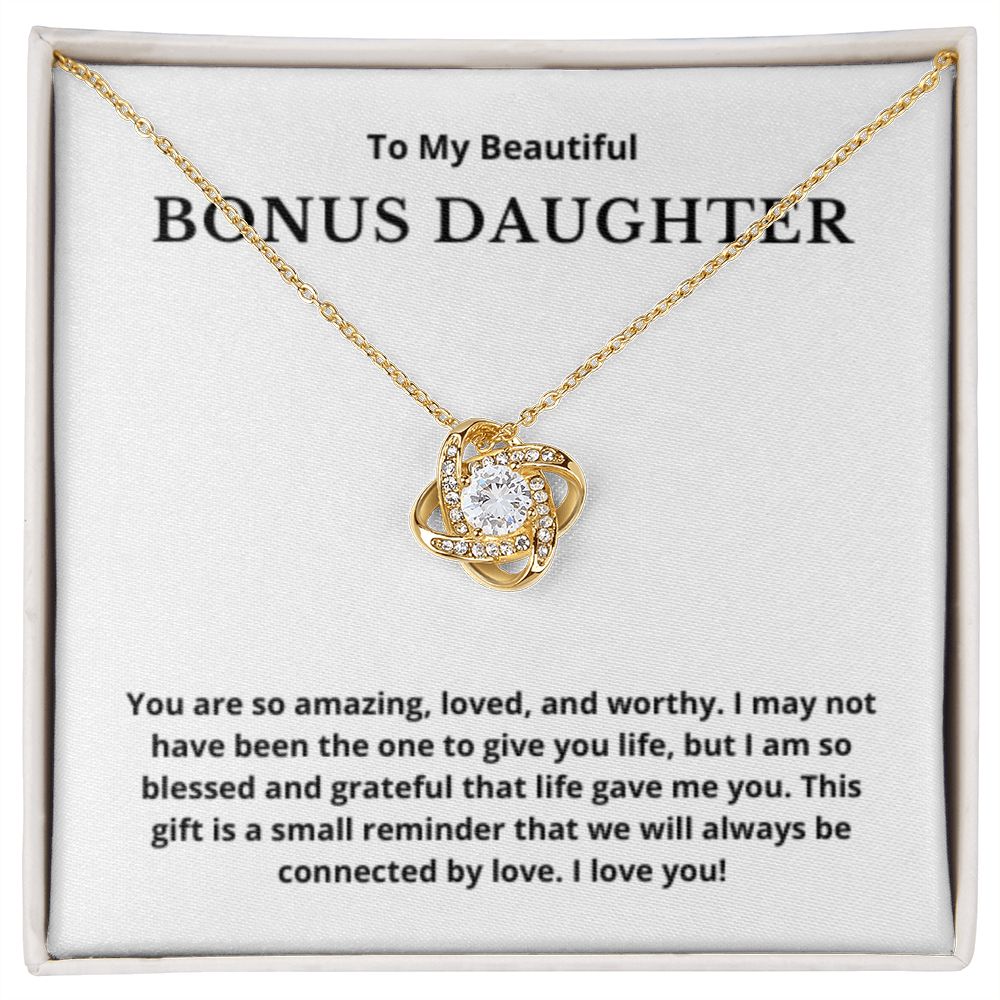 BONUS DAUGHTER gift for step daughter wedding gifts step daughter necklace gift to step daughter from bride groom stepmother BIRTHDAY gift