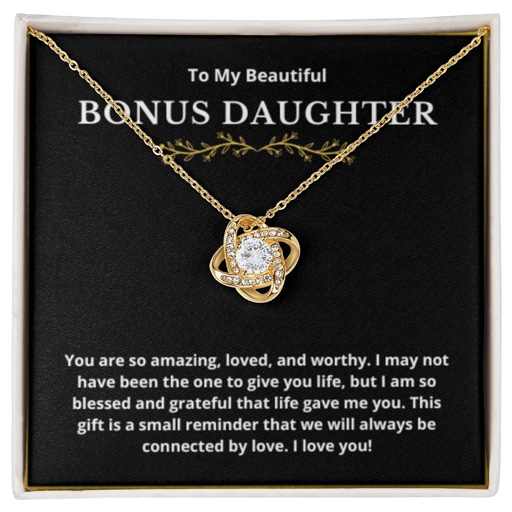 BONUS DAUGHTER gift for step daughter wedding gifts step daughter necklace gift to step daughter from bride groom stepmother BIRTHDAY gift