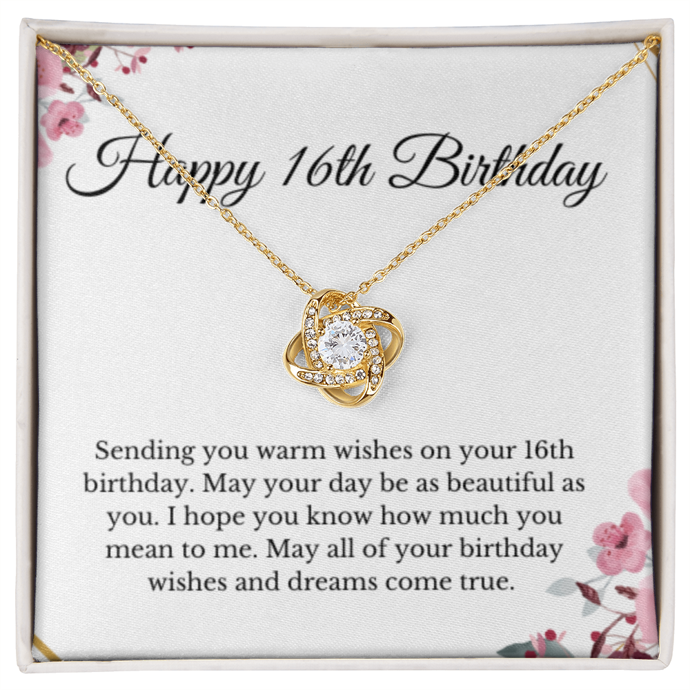 Love Knot, 16th Birthday Necklace Gift