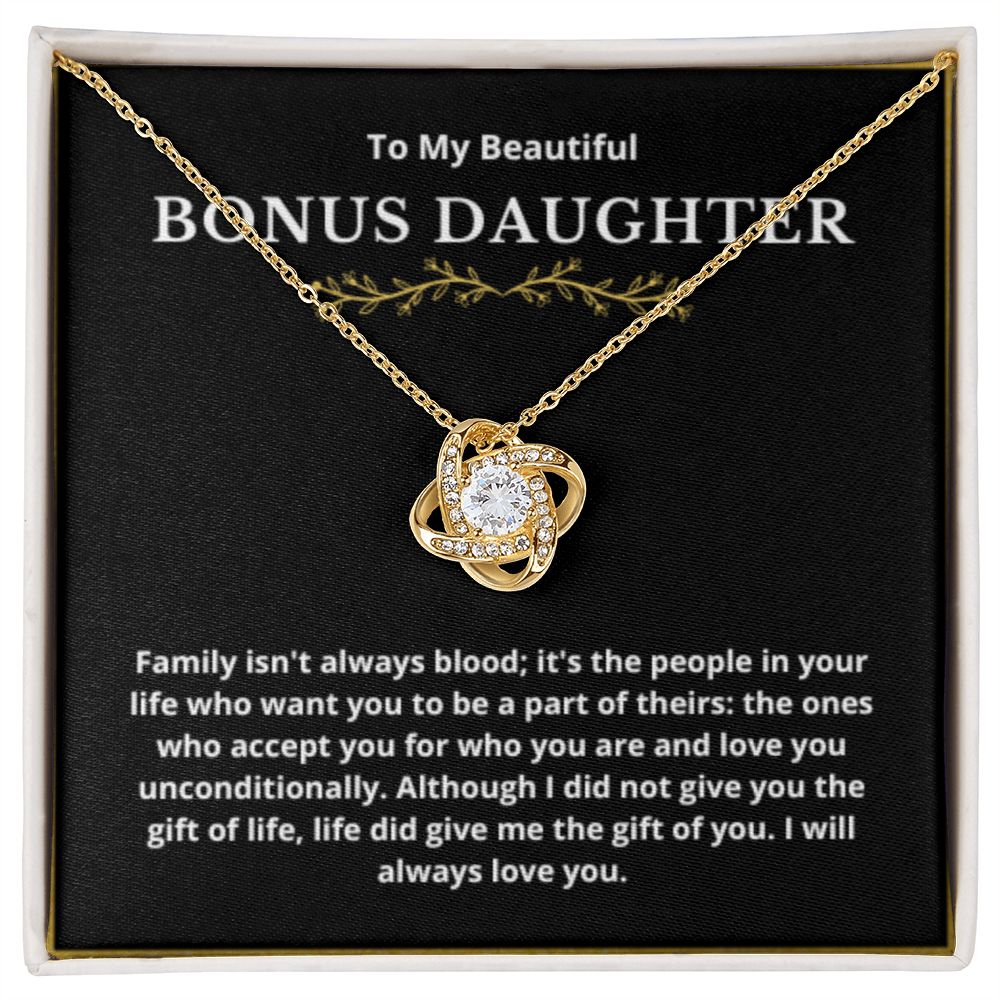BONUS DAUGHTER gift for step daughter wedding gifts step daughter necklace gift to step daughter from bride groom stepmother BIRTHDAY gift