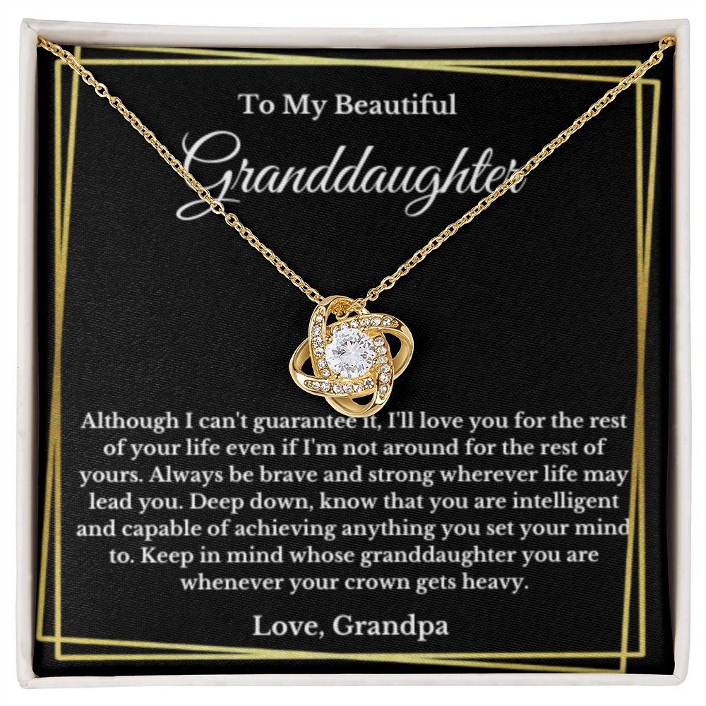 To My Granddaughter Necklace, Granddaughter Gift from Grandpa, Birthday Graduation Gift, Christmas Gift for Her