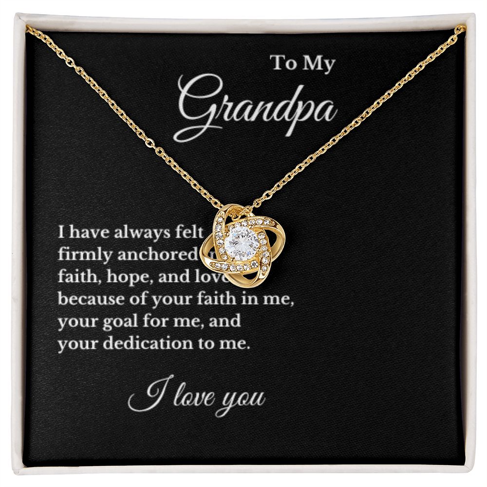To Grandpa Necklace, For Grandfather Gift, Grandpa Birthday Gift, From Grandchild, From Granddaughter Grandson, Message Card Jewelry