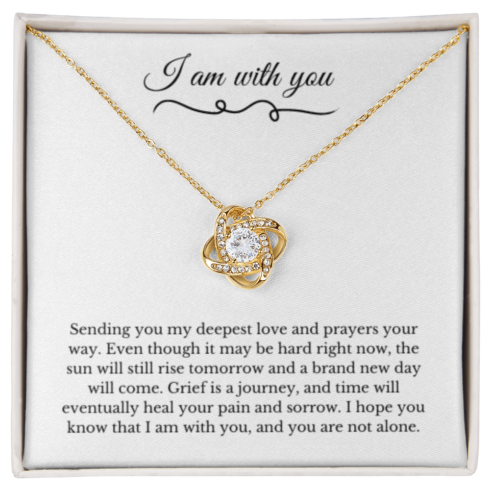 Love Knot, Dealing with Loss Gift, I am with you, Grief, Thinking of you, Bereavement Jewelry, Sympathy, Loss of Loved One Necklace, Sympathy Necklace