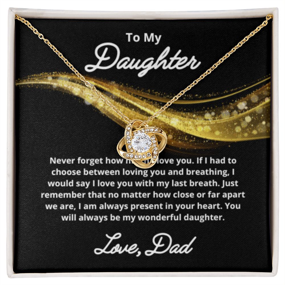 To My Daughter Necklace, Father Daughter Necklace, Father to Daughter Birthday Gift, Gifts to Daughter from Dad