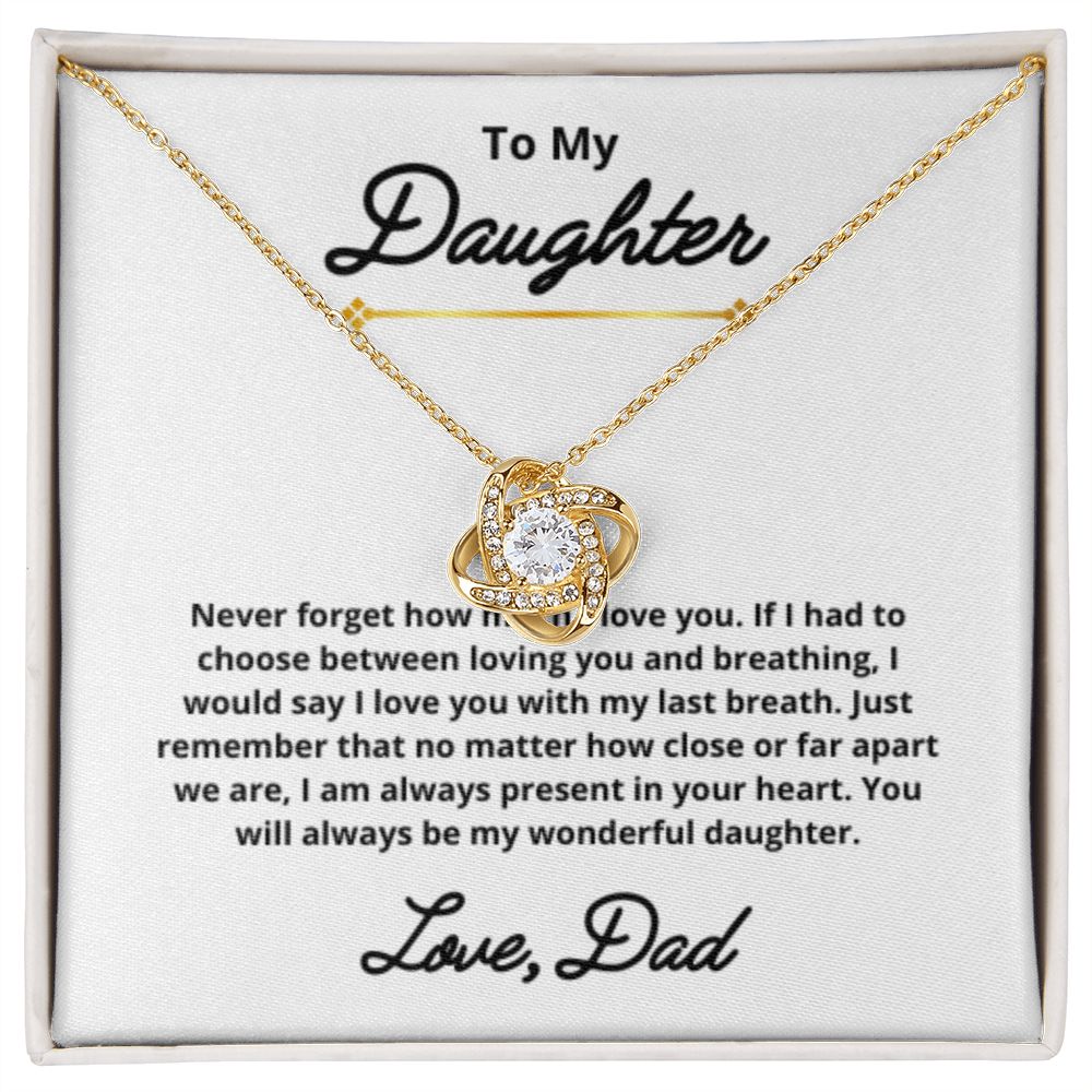 To My Daughter Necklace, Father Daughter Necklace, Father to Daughter Birthday Gift, Gifts to Daughter from Dad