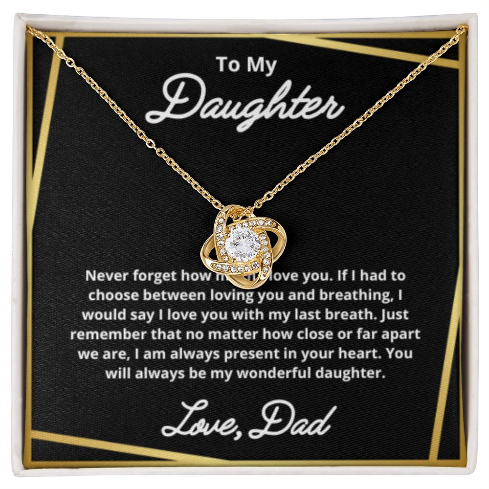 To My Daughter Necklace, Father Daughter Necklace, Father to Daughter Birthday Gift, Gifts to Daughter from Dad