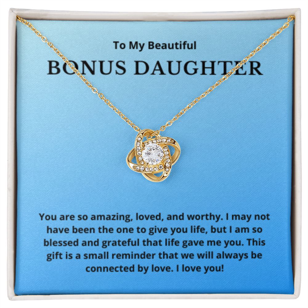 BONUS DAUGHTER gift for step daughter wedding gifts step daughter necklace gift to step daughter from bride groom stepmother BIRTHDAY gift