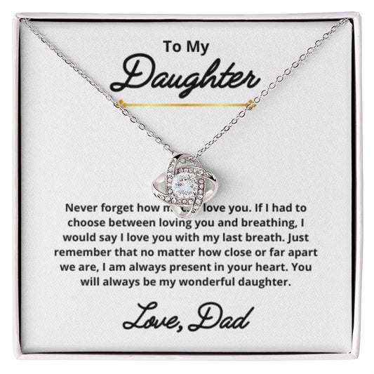 To My Daughter Necklace, Father Daughter Necklace, Father to Daughter Birthday Gift, Gifts to Daughter from Dad
