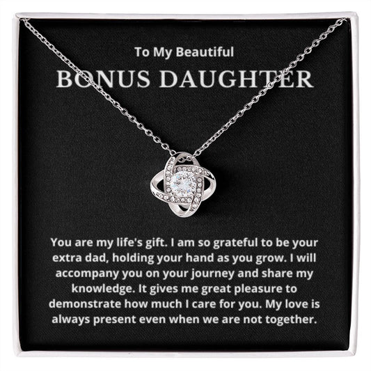 BONUS DAUGHTER gift for step daughter wedding gifts step daughter necklace gift to step daughter from bride groom stepmother BIRTHDAY gift