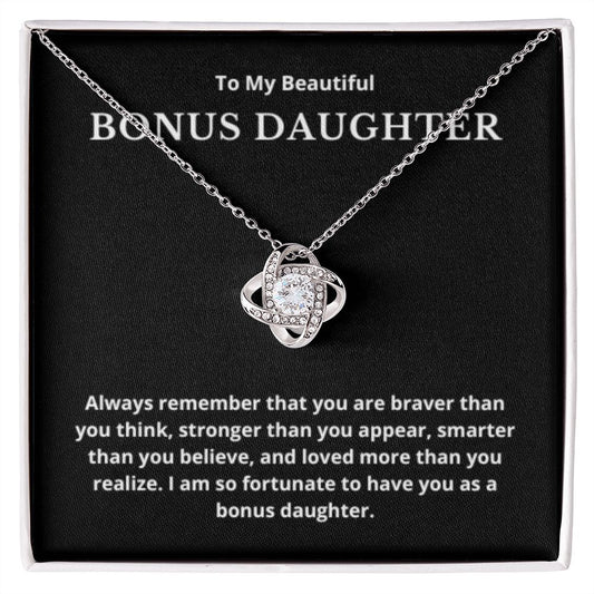 BONUS DAUGHTER gift for step daughter wedding gifts step daughter necklace gift to step daughter from bride groom stepmother BIRTHDAY gift