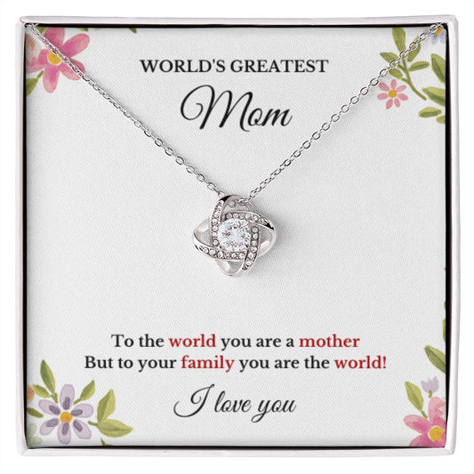 Mother's Day Necklace, Christmas Mom Necklace Gift, Message Card Jewelry, Minimalist Jewelry, For Mom, From Daughter, From Son