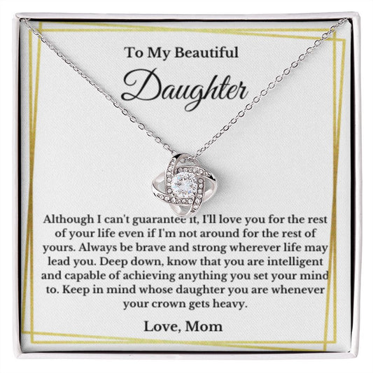 To My Daughter Necklace, Mom Daughter Necklace, Mother to Daughter Birthday Gift, Gifts to Daughter from Mom, Message Card Necklace, Minimalist Jewelry