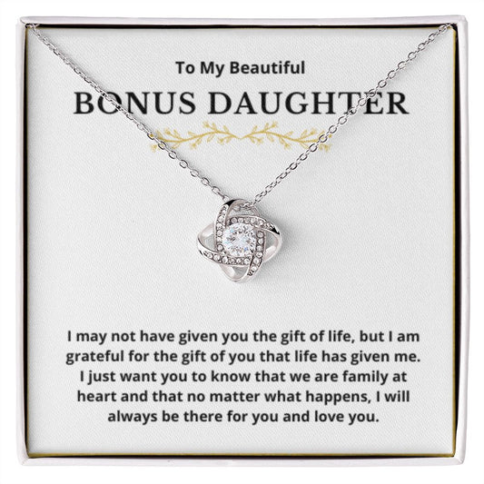 BONUS DAUGHTER gift for step daughter wedding gifts step daughter necklace gift to step daughter from bride groom stepmother BIRTHDAY gift