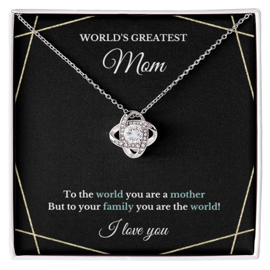 Mother's Day Necklace, Christmas Mom Necklace Gift, Message Card Jewelry, Minimalist Jewelry, For Mom, From Daughter, From Son