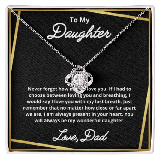 To My Daughter Necklace, Father Daughter Necklace, Father to Daughter Birthday Gift, Gifts to Daughter from Dad