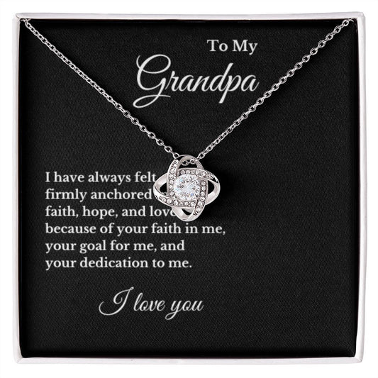 To Grandpa Necklace, For Grandfather Gift, Grandpa Birthday Gift, From Grandchild, From Granddaughter Grandson, Message Card Jewelry