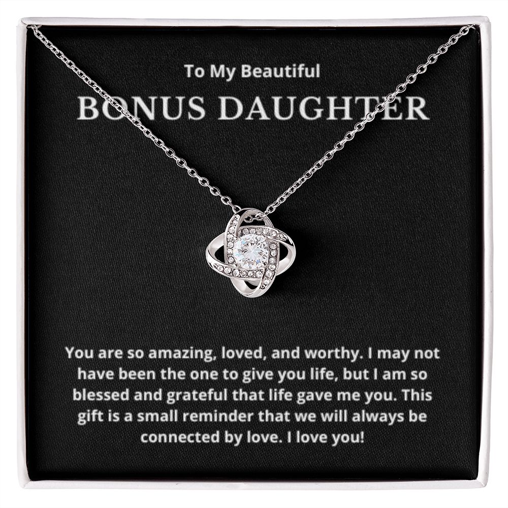 BONUS DAUGHTER gift for step daughter wedding gifts step daughter necklace gift to step daughter from bride groom stepmother BIRTHDAY gift