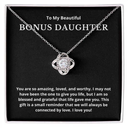 BONUS DAUGHTER gift for step daughter wedding gifts step daughter necklace gift to step daughter from bride groom stepmother BIRTHDAY gift