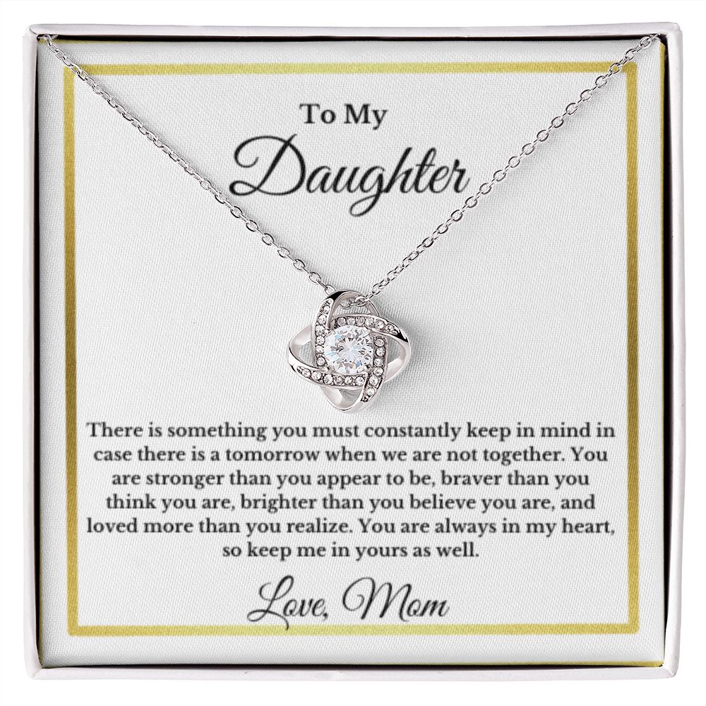 To My Daughter Necklace, Mom Daughter Necklace, Mother to Daughter Birthday Gift, Gifts to Daughter from Mom, Message Card Necklace, Minimalist Jewelry