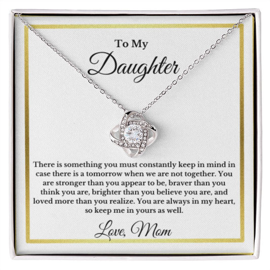 To My Daughter Necklace, Mom Daughter Necklace, Mother to Daughter Birthday Gift, Gifts to Daughter from Mom, Message Card Necklace, Minimalist Jewelry