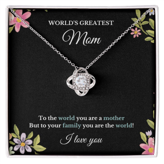 Mother's Day Necklace, Christmas Mom Necklace Gift, Message Card Jewelry, Minimalist Jewelry, For Mom, From Daughter, From Son