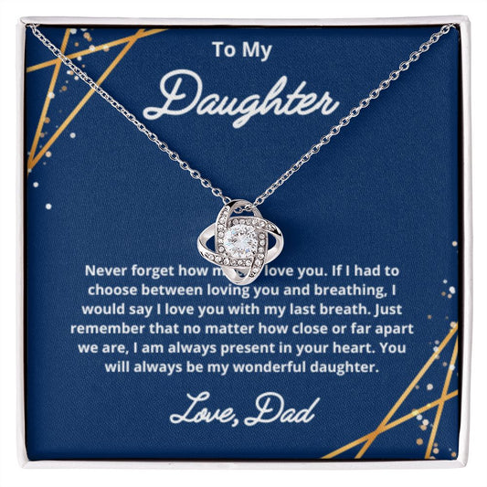 To My Daughter Necklace, Father Daughter Necklace, Father to Daughter Birthday Gift, Gifts to Daughter from Dad