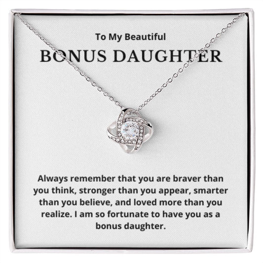 BONUS DAUGHTER gift for step daughter wedding gifts step daughter necklace gift to step daughter from bride groom stepmother BIRTHDAY gift