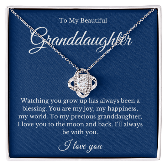Grandparent Granddaughter Necklace, Grandparent Gift, Daughter Gift, Jewelry for Granddaughter, Message Card Necklace, Christmas Gift