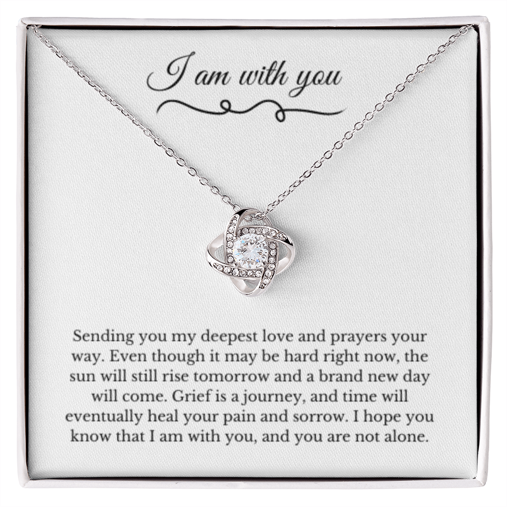 Love Knot, Dealing with Loss Gift, I am with you, Grief, Thinking of you, Bereavement Jewelry, Sympathy, Loss of Loved One Necklace, Sympathy Necklace