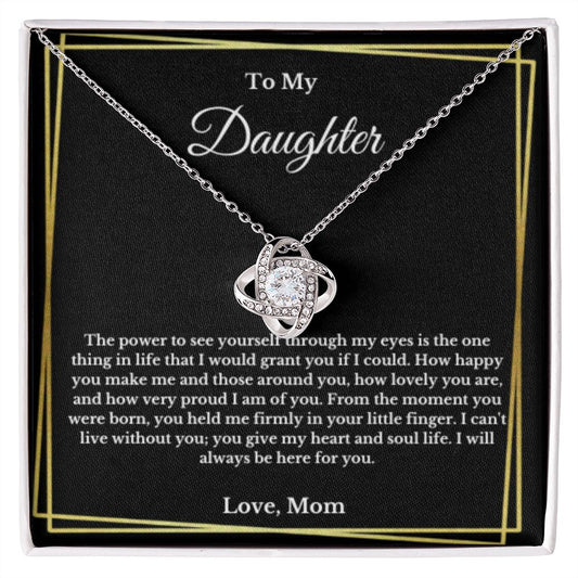To My Daughter Necklace, Mom Daughter Necklace, Mother to Daughter Birthday Gift, Gifts to Daughter from Mom, Message Card Necklace, Minimalist Jewelry