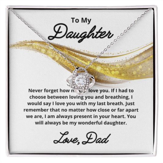 To My Daughter Necklace, Father Daughter Necklace, Father to Daughter Birthday Gift, Gifts to Daughter from Dad