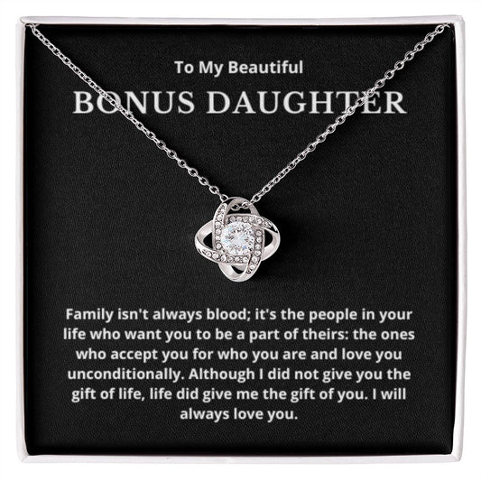 BONUS DAUGHTER gift for step daughter wedding gifts step daughter necklace gift to step daughter from bride groom stepmother BIRTHDAY gift