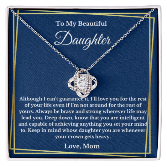 To My Daughter Necklace, Mom Daughter Necklace, Mother to Daughter Birthday Gift, Gifts to Daughter from Mom, Message Card Necklace, Minimalist Jewelry