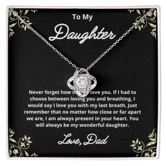 To My Daughter Necklace, Father Daughter Necklace, Father to Daughter Birthday Gift, Gifts to Daughter from Dad