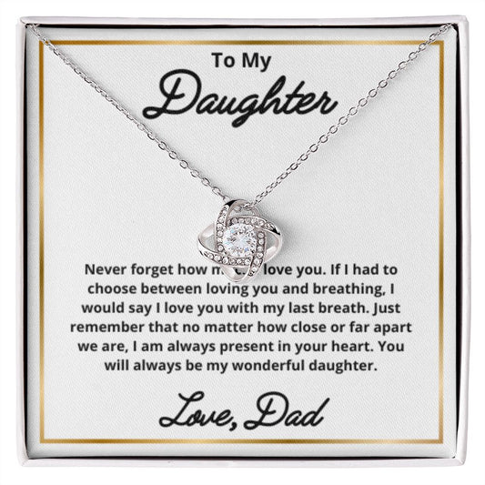 To My Daughter Necklace, Father Daughter Necklace, Father to Daughter Birthday Gift, Gifts to Daughter from Dad