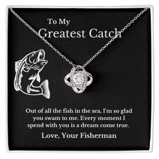 To My Husband Necklace, Fisherman, Fishing Necklace, Christmas Necklace Gift, Message Card Jewelry, Minimalist Jewelry, From Wife