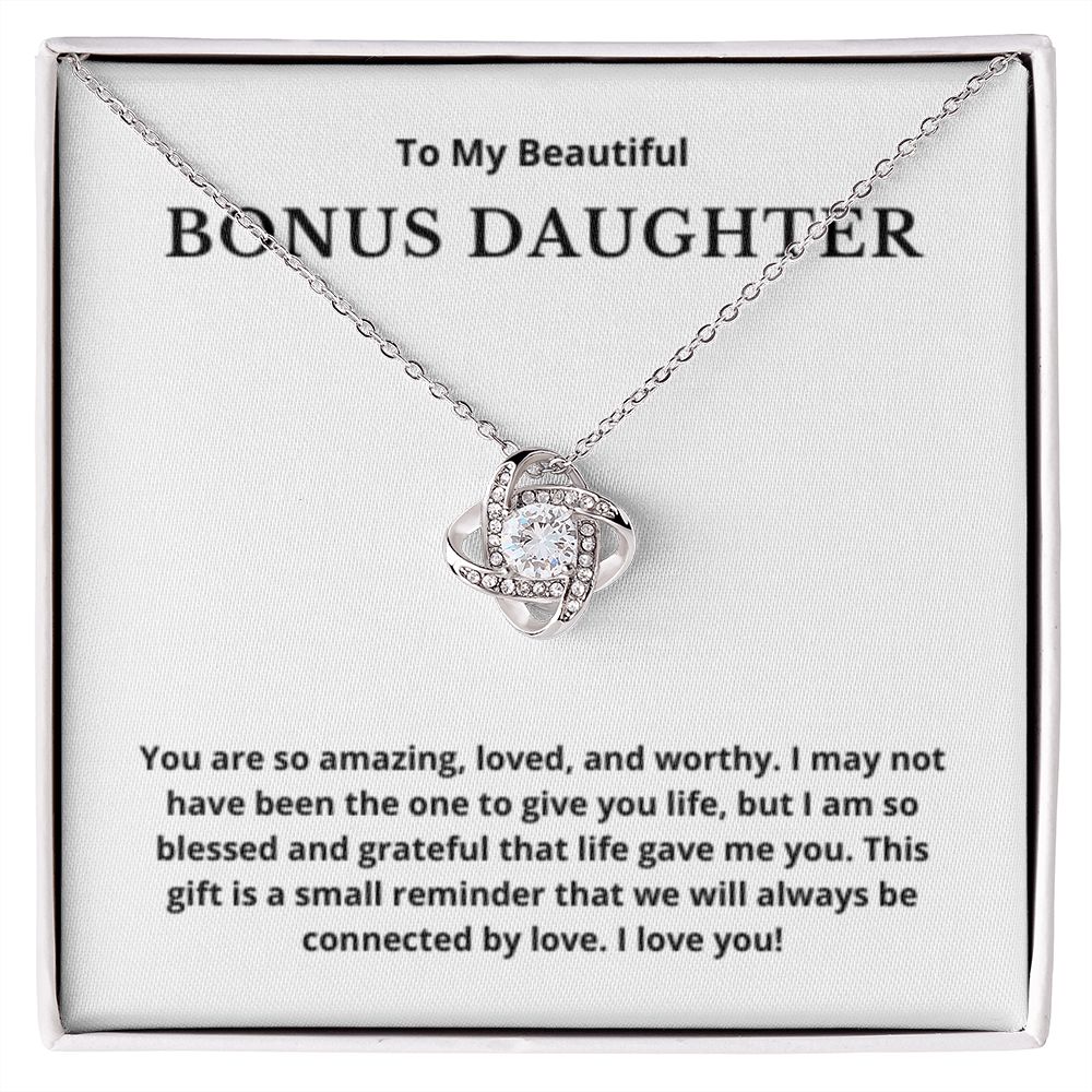 BONUS DAUGHTER gift for step daughter wedding gifts step daughter necklace gift to step daughter from bride groom stepmother BIRTHDAY gift