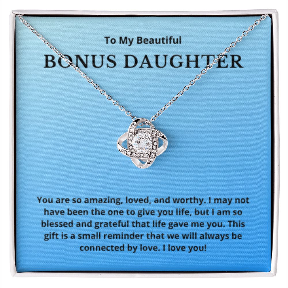 BONUS DAUGHTER gift for step daughter wedding gifts step daughter necklace gift to step daughter from bride groom stepmother BIRTHDAY gift