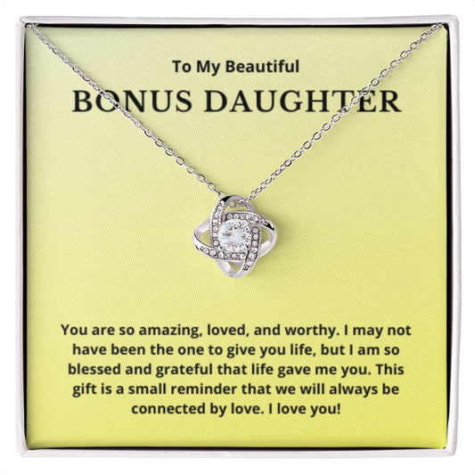 BONUS DAUGHTER gift for step daughter wedding gifts step daughter necklace gift to step daughter from bride groom stepmother BIRTHDAY gift