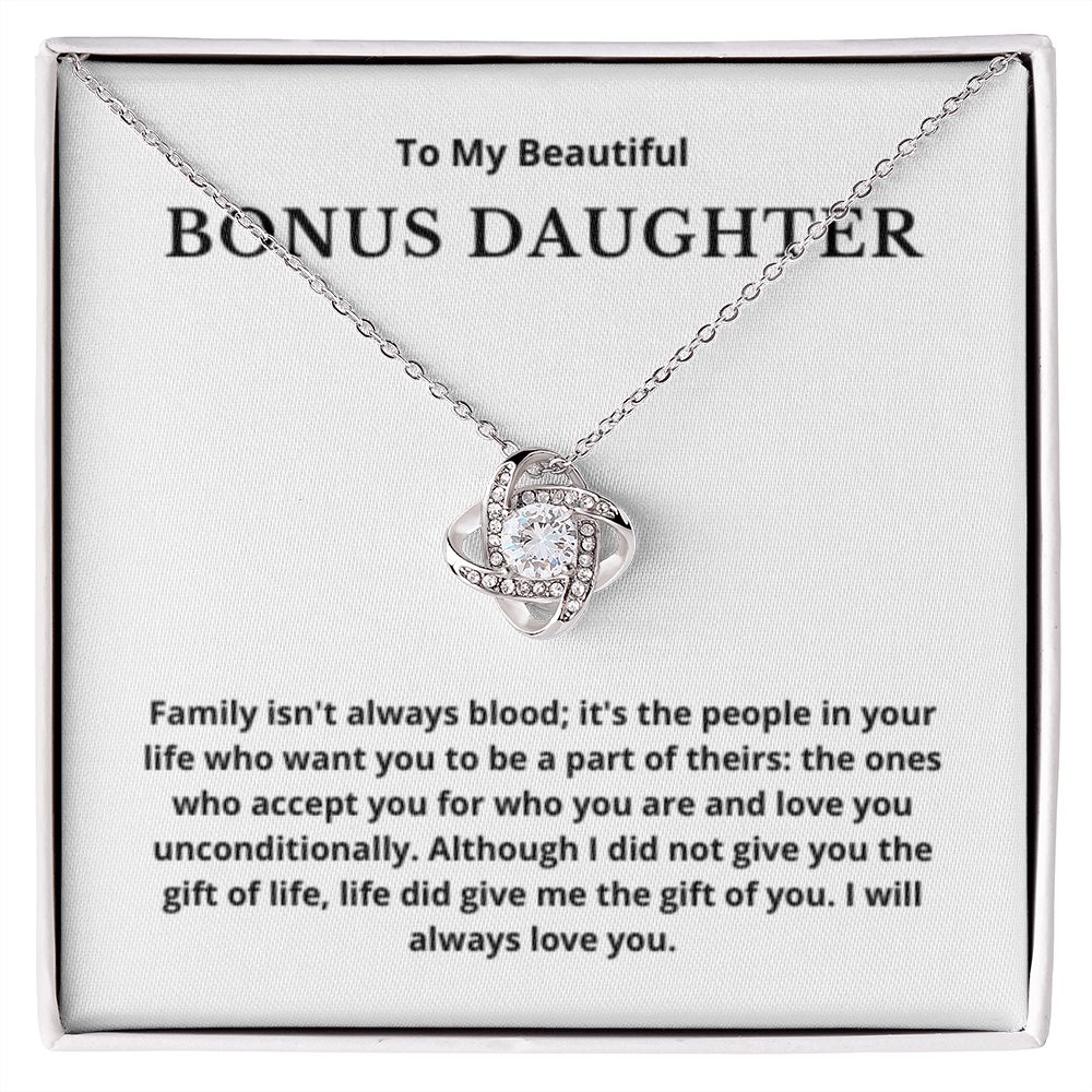 BONUS DAUGHTER gift for step daughter wedding gifts step daughter necklace gift to step daughter from bride groom stepmother BIRTHDAY gift