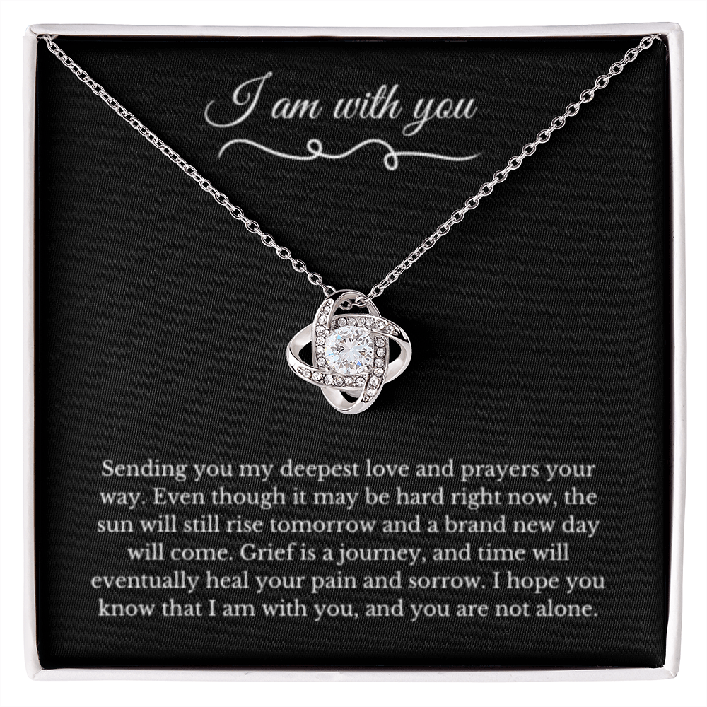 Love Knot,Dealing with Loss Gift, I am with you, Grief, Thinking of you, Bereavement Jewelry, Sympathy, Loss of Loved One Necklace, Sympathy Necklace