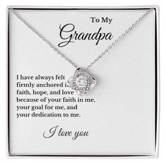 To Grandpa Necklace, For Grandfather Gift, Grandpa Birthday Gift, From Grandchild, From Granddaughter Grandson, Message Card Jewelry