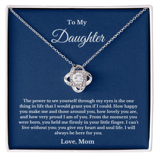 To My Daughter Necklace, Mom Daughter Necklace, Mother to Daughter Birthday Gift, Gifts to Daughter from Mom, Message Card Necklace, Minimalist Jewelry