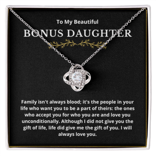 BONUS DAUGHTER gift for step daughter wedding gifts step daughter necklace gift to step daughter from bride groom stepmother BIRTHDAY gift