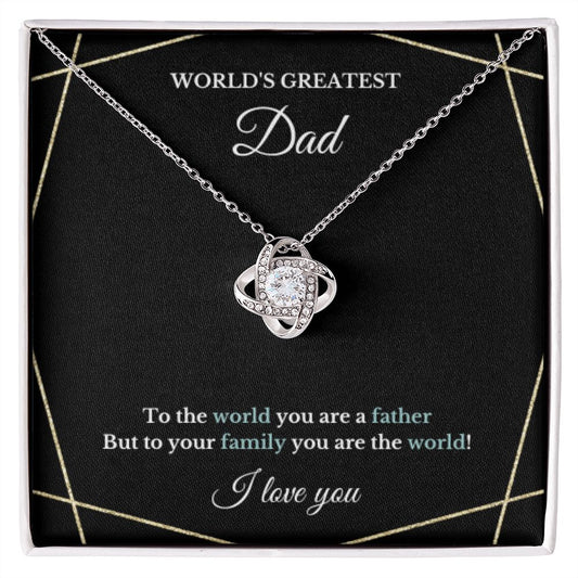 Father's Day Necklace, Christmas Dad Necklace Gift, Message Card Jewelry, Minimalist Jewelry, For Dad, From Daughter, From Son